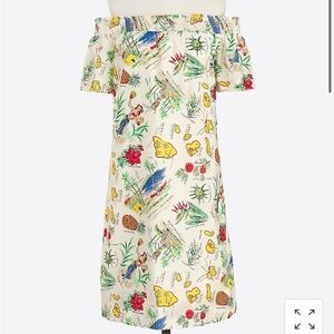 Printed off the shoulder dress - Hawaii print